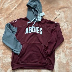 Adidas Men’s NCAA Texas A&M University Aggies Maroon Grey Pullover Hoodie Sz L